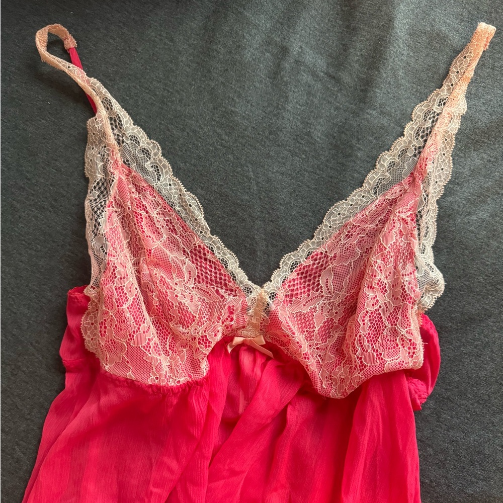 Pink slip dress